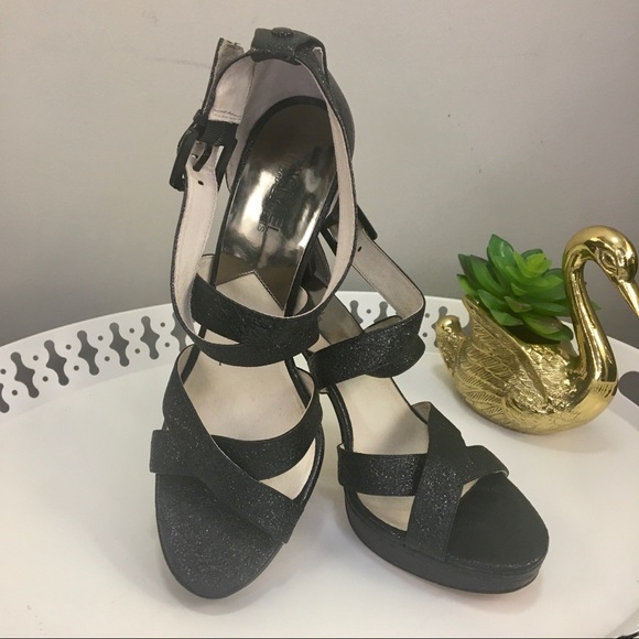 Michael Kors Gideon Sparkle Stiletto Leather Heels - Picture 4 of 8